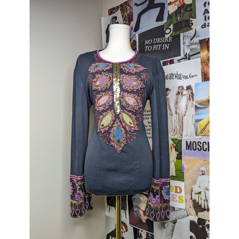 Y2k Christina Beaded Top